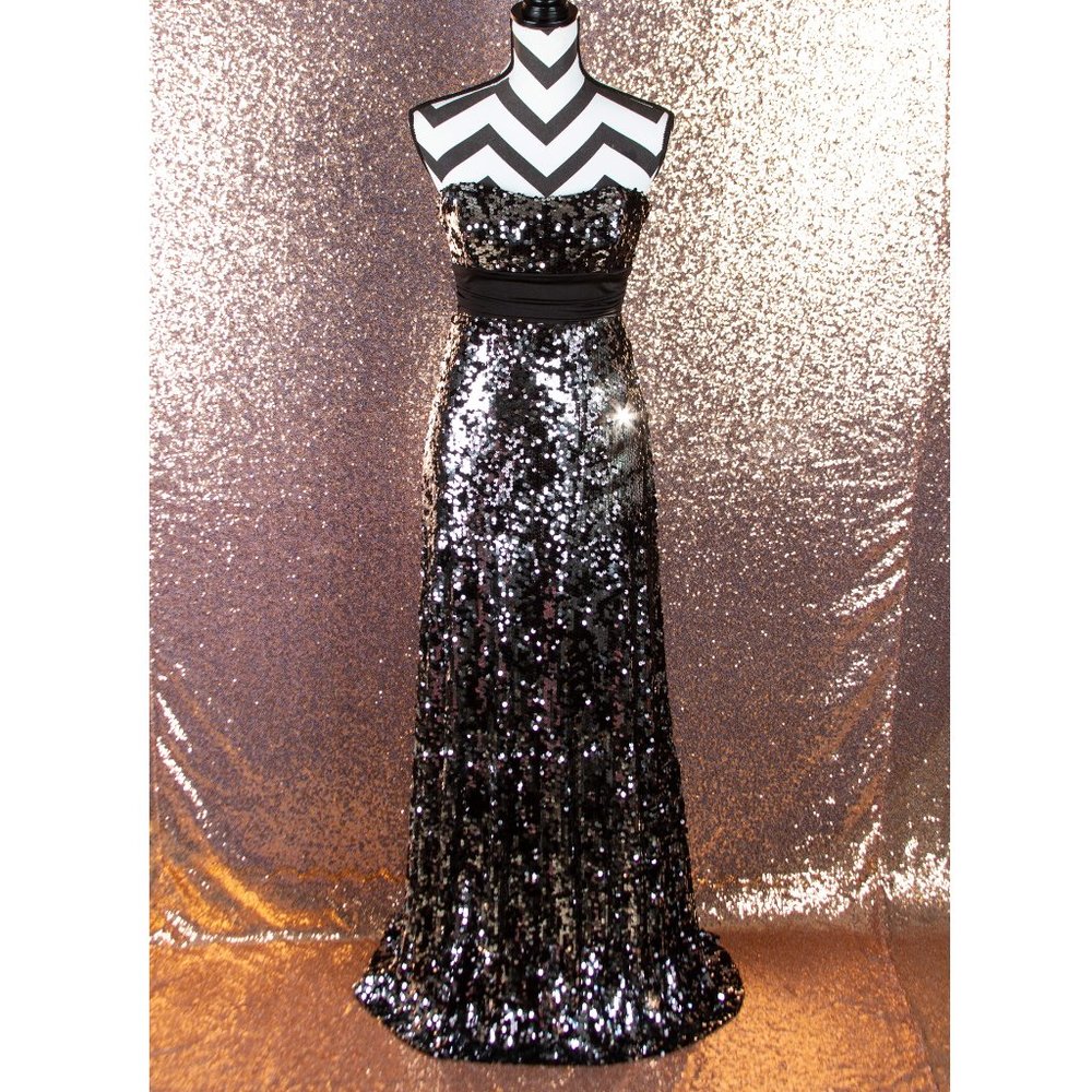 Speechless Sequence Strapless Maxi Dress Size M - Picture 2 of 7